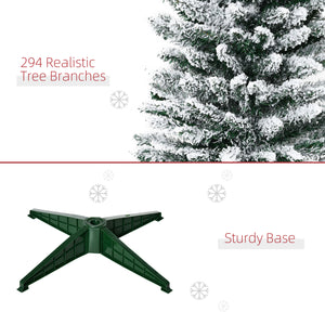 Sapin de Noël artificiel de 5 pieds de haut avec branches enneigées