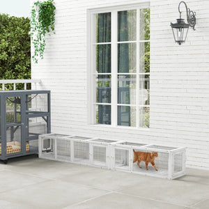 Tunnel pour chat modulable, blanc