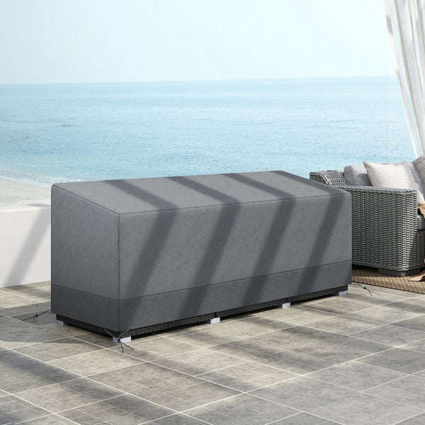 Patio Furniture Covers Waterproof for 3 Seater Sofa, 600D Heavy Duty Oxford Outdoor Patio Cover, 75" x 28.3" x 29.9", Grey