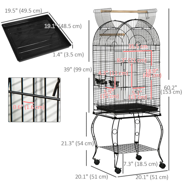 Grande cage à oiseaux avec couvercle ouvrable