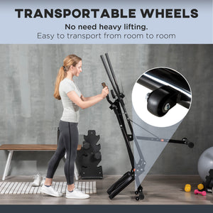 Vélo elliptique avec quatre niveaux de résistance, écran LCD et capteur de fréquence cardiaque