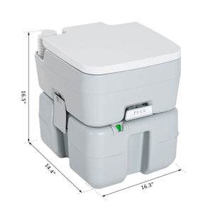 Toilettes de voyage portables avec réservoir à chasse d'eau, indicateur de niveau et robinet, 20 litres