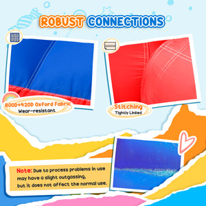 Château gonflable 4 en 1 (4,3 x 2,4 m) avec toboggan, mur d'escalade, zone de saut, piscine et souffleur