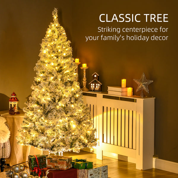 Sapin de Noël artificiel de 6 pieds pré-éclairé  avec lumière LED blanc chaud