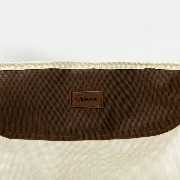 Chaise de camping portable  avec sac de transport et poche latérale, blanche