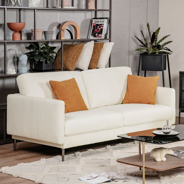 Canapé 2 places moderne avec coussins de dossier confortables
