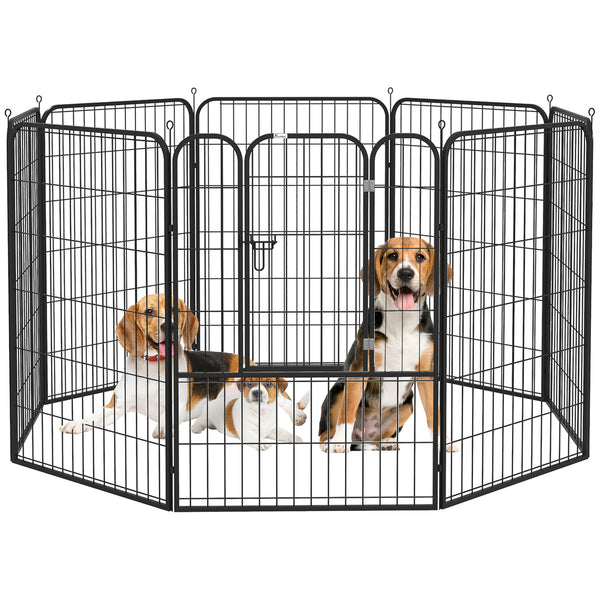 8-Panel Heavy-Duty Metal Playpen