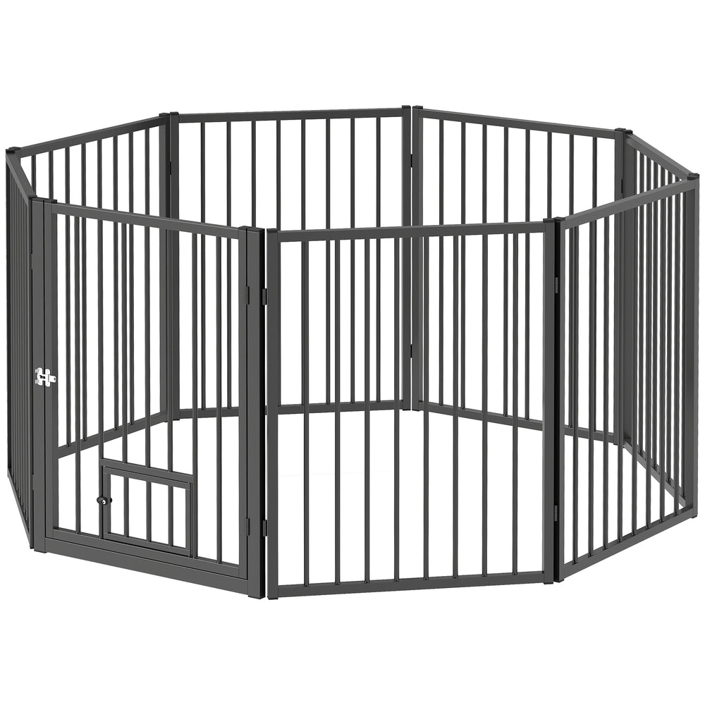 8-Panel Dog Playpen with Door