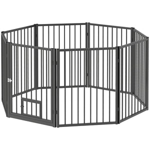 8-Panel Dog Playpen with Door