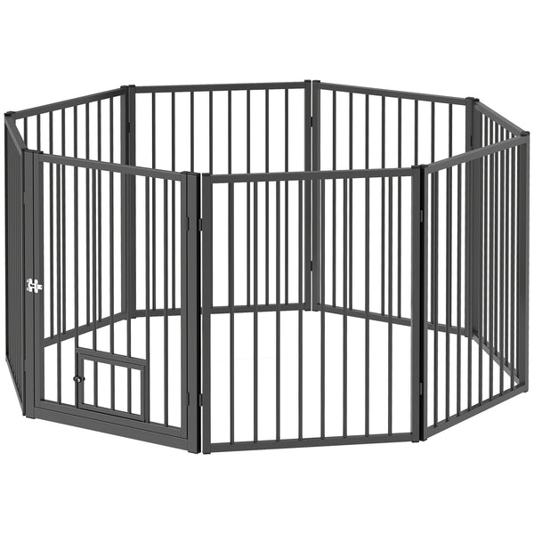8-Panel Dog Playpen with Door