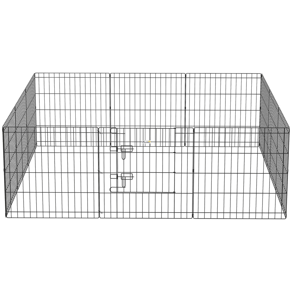 Foldable metal playpen with 12 panels