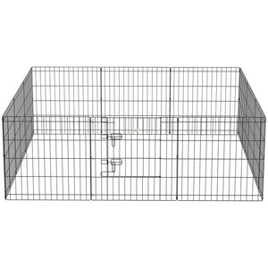 Foldable metal playpen with 12 panels