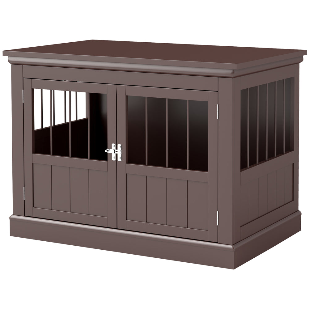 31-inch cage cabinet with three doors, coffee color