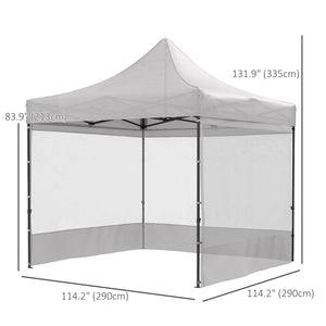 10 x 10 folding gazebo with wheeled carry bag and side panels