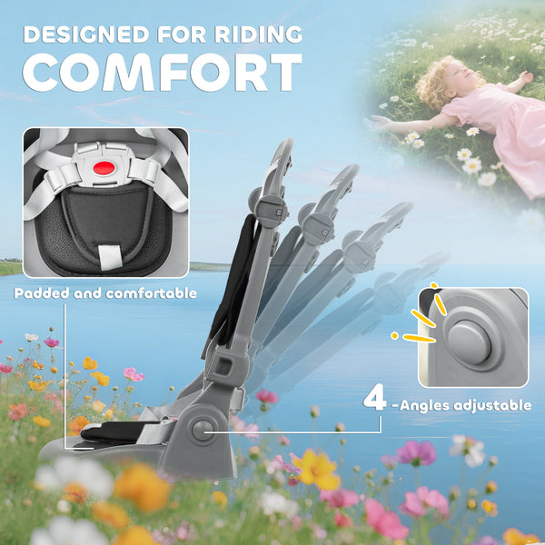 6 in 1 Toddler Tricycle for 1-5 Years Old with Push Handle, Removable Canopy, Swivel Seat, Black