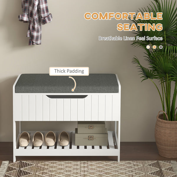 Ensemble de portemanteau mural et rangement à chaussures, blanc