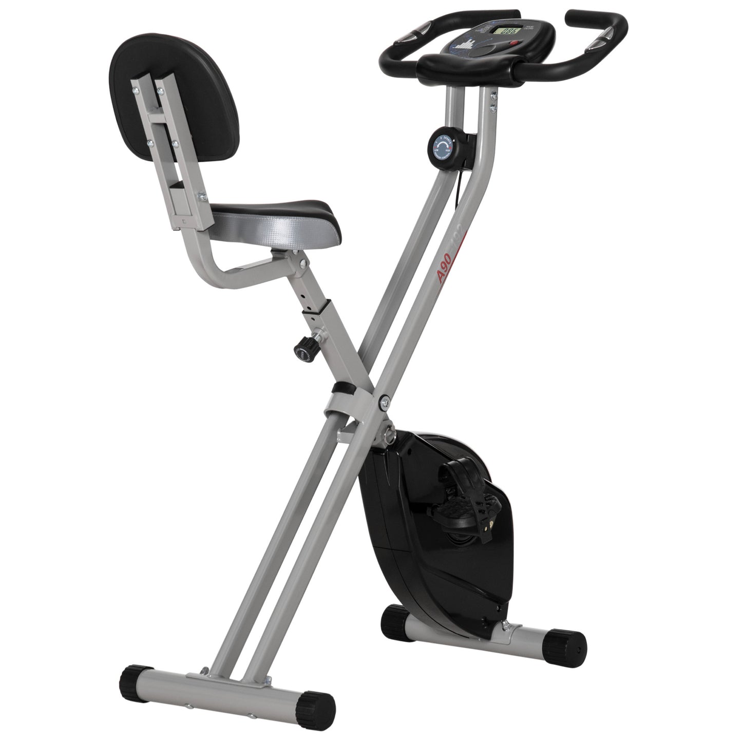 Vélo d'appartement pliable avec 8 niveaux de résistance magnétique, pour entraînement cardio, noir