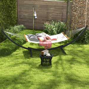 12' Hammock Stand with Steel Frame, Hammock Chair Stand Only for Garden, Camping, Picnic, Outdoor, Patio, Grey