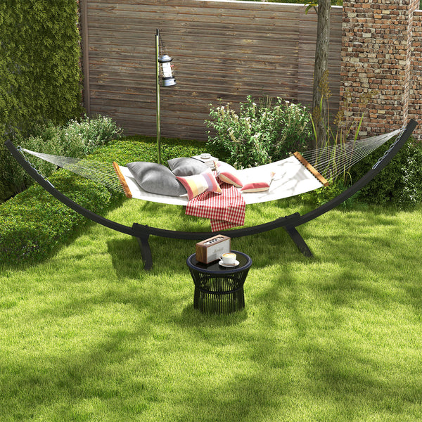 12' Hammock Stand with Steel Frame, Hammock Chair Stand Only for Garden, Camping, Picnic, Outdoor, Patio, Grey