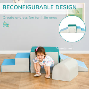 Blocs d'escalade en mousse, bleu/vert