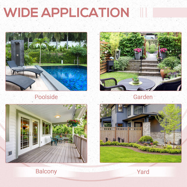 Table basse pliante en rotin, grise