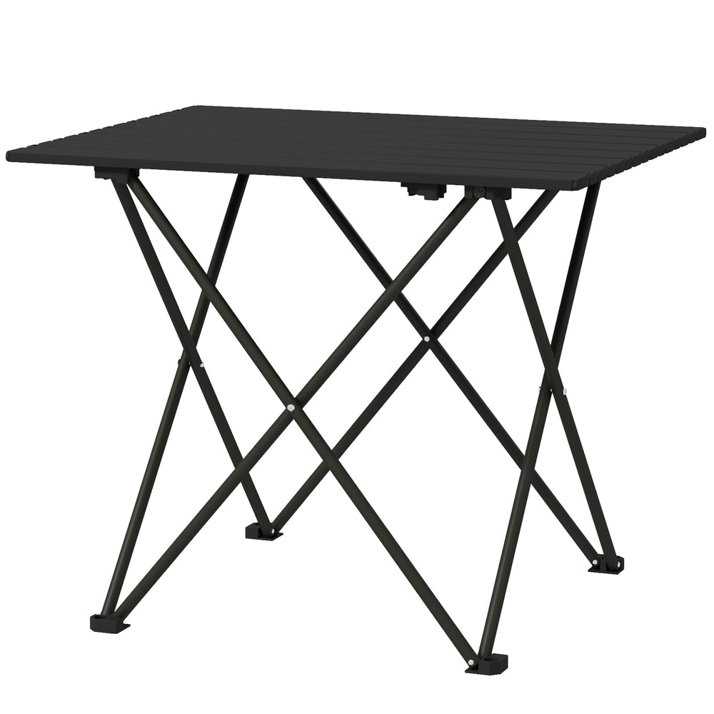 Table de camping pliante, noire