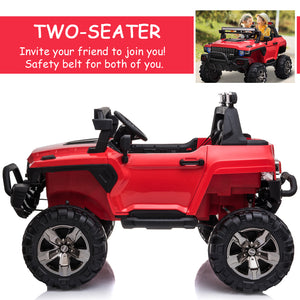 2-seater 12V electric police car with remote control, red 