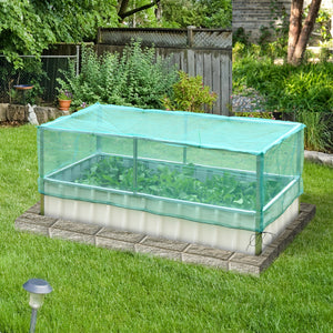 Raised planter with netting, green 