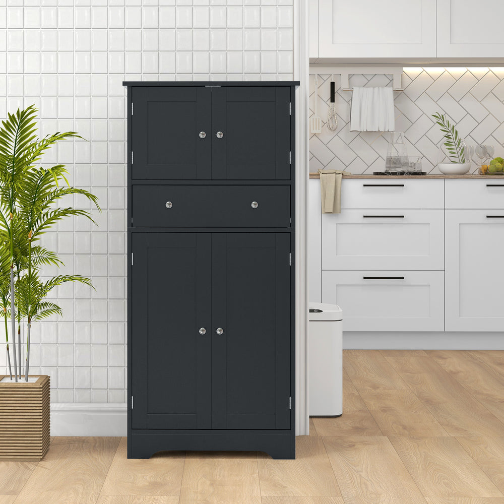 Meuble de rangement de cuisine, noir