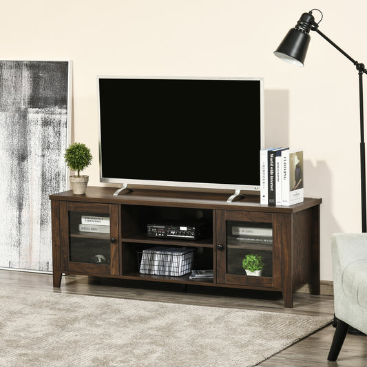 Meuble TV cheminée pour téléviseurs jusqu'à 60 pouces, café