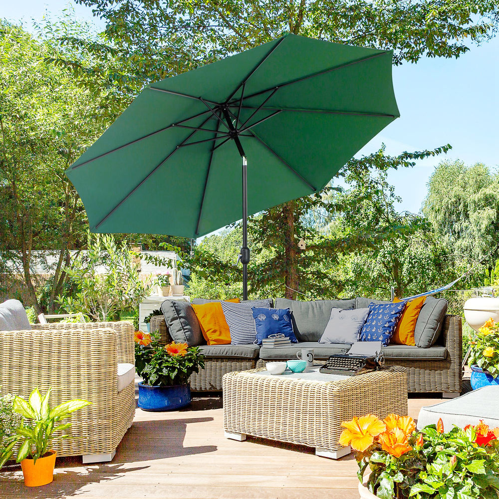 9.7-foot round parasol, green 
