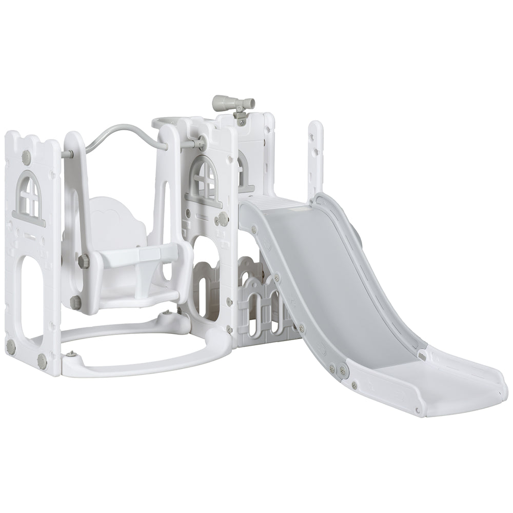 Ensemble de balançoire et toboggan 6 en 1 pour bébé gris
