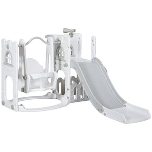 Ensemble de balançoire et toboggan 6 en 1 pour bébé gris