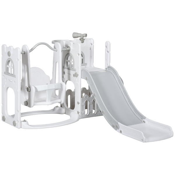 Ensemble de balançoire et toboggan 6 en 1 pour bébé gris