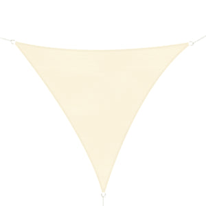 Parasol triangulaire d’extérieur en toile respirante, couleur crème