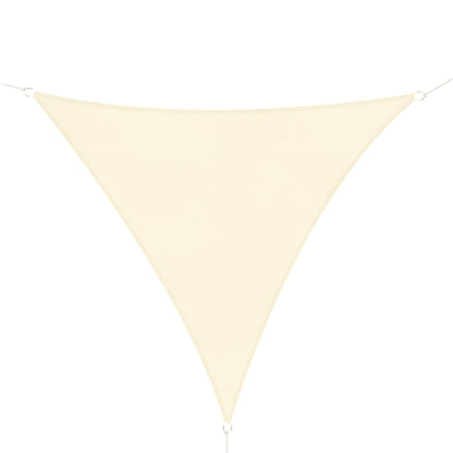 Parasol triangulaire d’extérieur en toile respirante, couleur crème