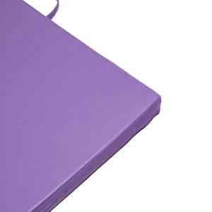 Tapis de gymnastique pliable de 1,22 m x 2,42 m x 5 cm avec poignées de transport, violet