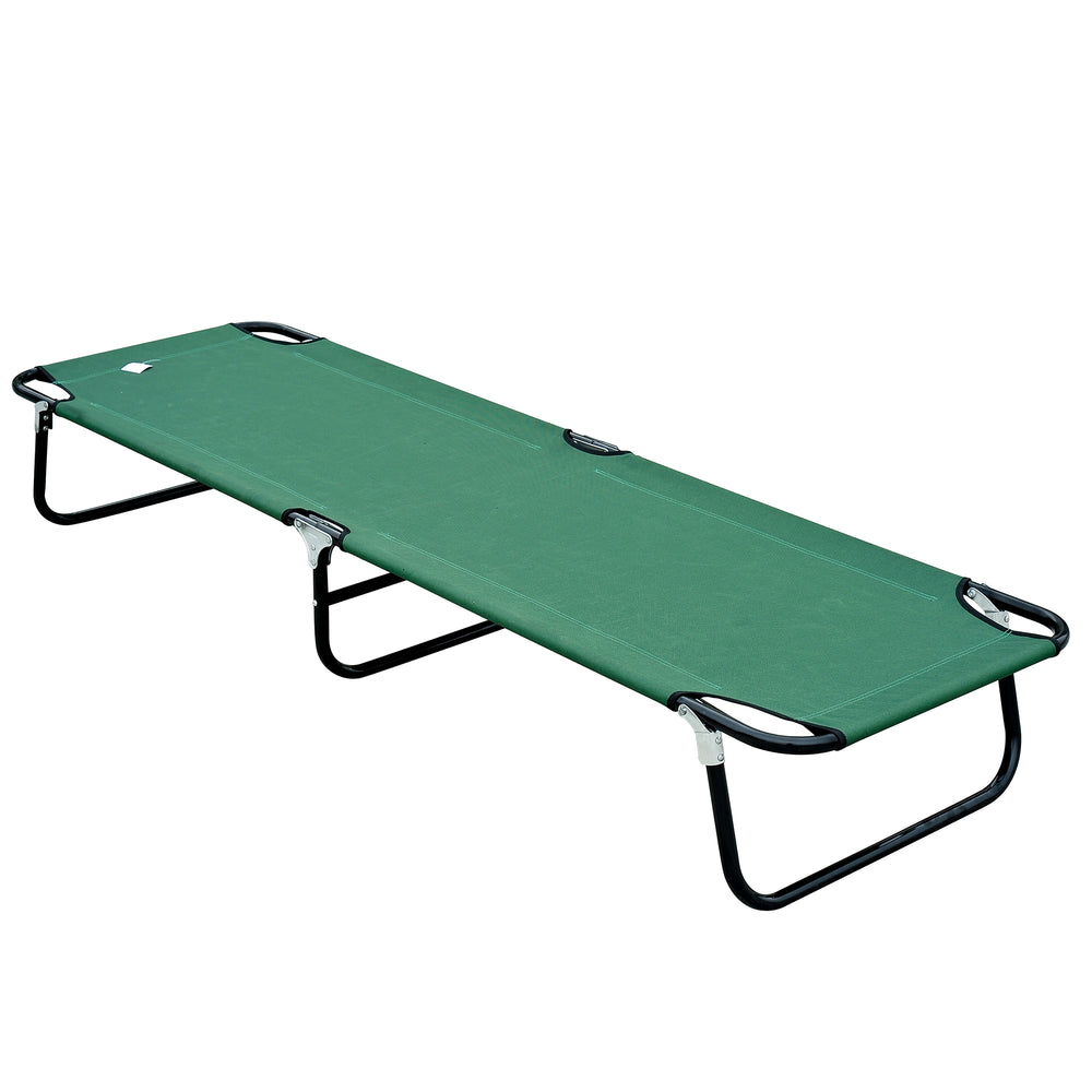 Lit de camp pliable pour adultes, lit de couchage d'extérieur portable, vert