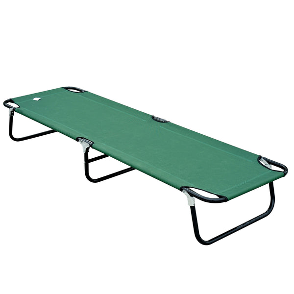 Lit de camp pliable pour adultes, lit de couchage d'extérieur portable, vert