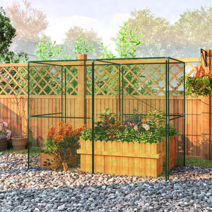 Plant grow cage with zippered doors