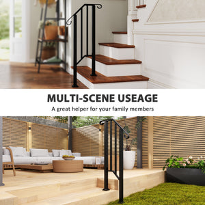Rambarde pour escaliers extérieurs, noir