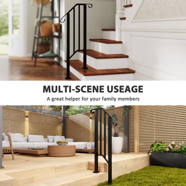 Rambarde pour escaliers extérieurs, noir