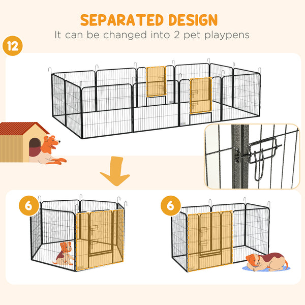 Dog park with gate and 12 panels
