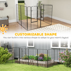 Sturdy 8-Panel Foldable Metal Playpen
