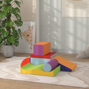 Lot de 7 blocs d'escalade en mousse souple modulaires pour enfants