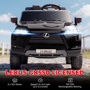 Lexus GX550 12 V , 2 places, avec télécommande et suspension, noire