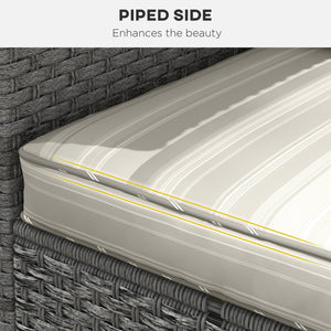 Coussins de remplacement, lot de 4, pour chaise de patio, intérieur et extérieur, gris