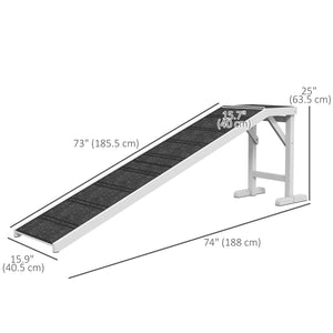 Pet ramp with anti-slip mat