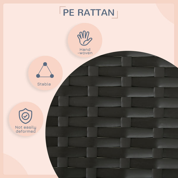Extendable outdoor wicker niche with soft cushion and washable cover