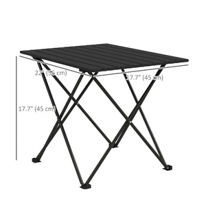 Table de camping pliante, noire